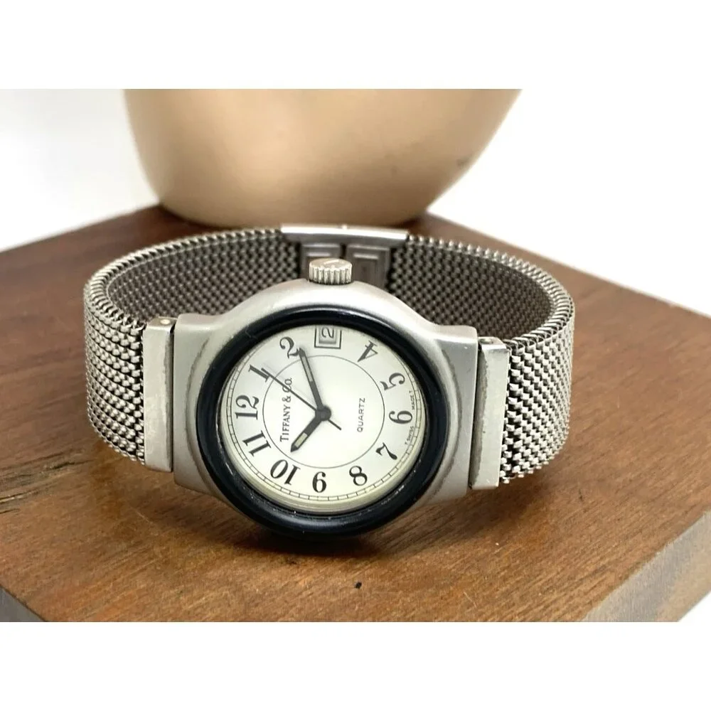 Tiffany & Co. by Sicura Breitling Watch Swiss Quartz Vintage Expansion Band 33mm